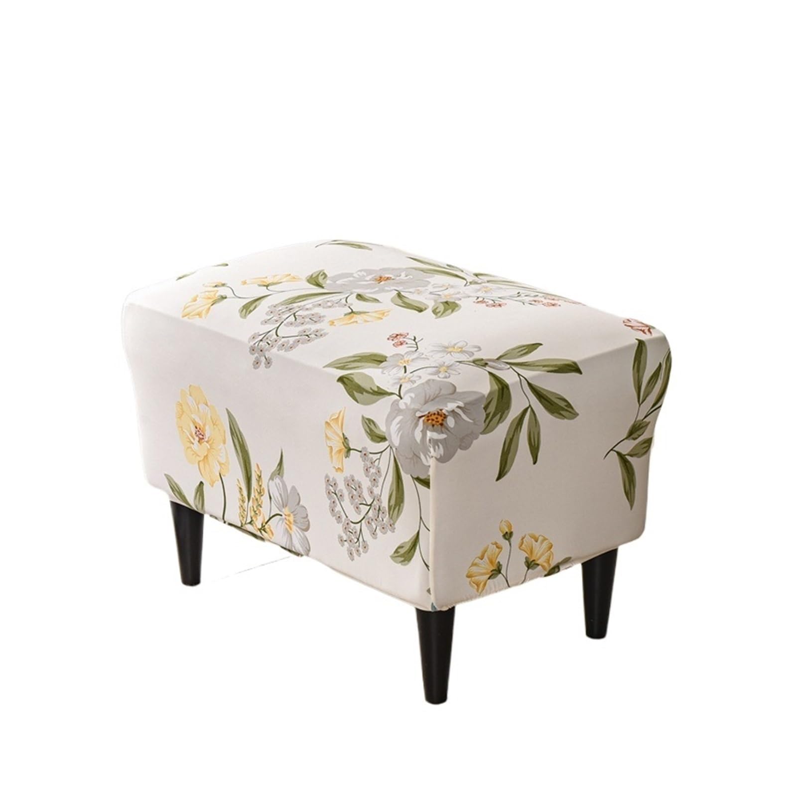 GCYEIDMA Wing Chair Slipcover Wing Chair Slipcovers Stretch Fabric Wingback Sofa Covers Elastic Printed Armchair with Seat Cushion Case(B1 Ottoman Cover)