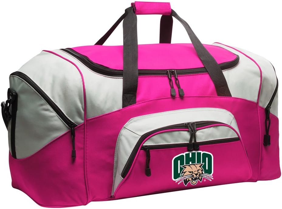 Ohio University Suitcase Duffle Bag Large Ohio Bobcats Duffel Gift Idea for Her or Him (Green)