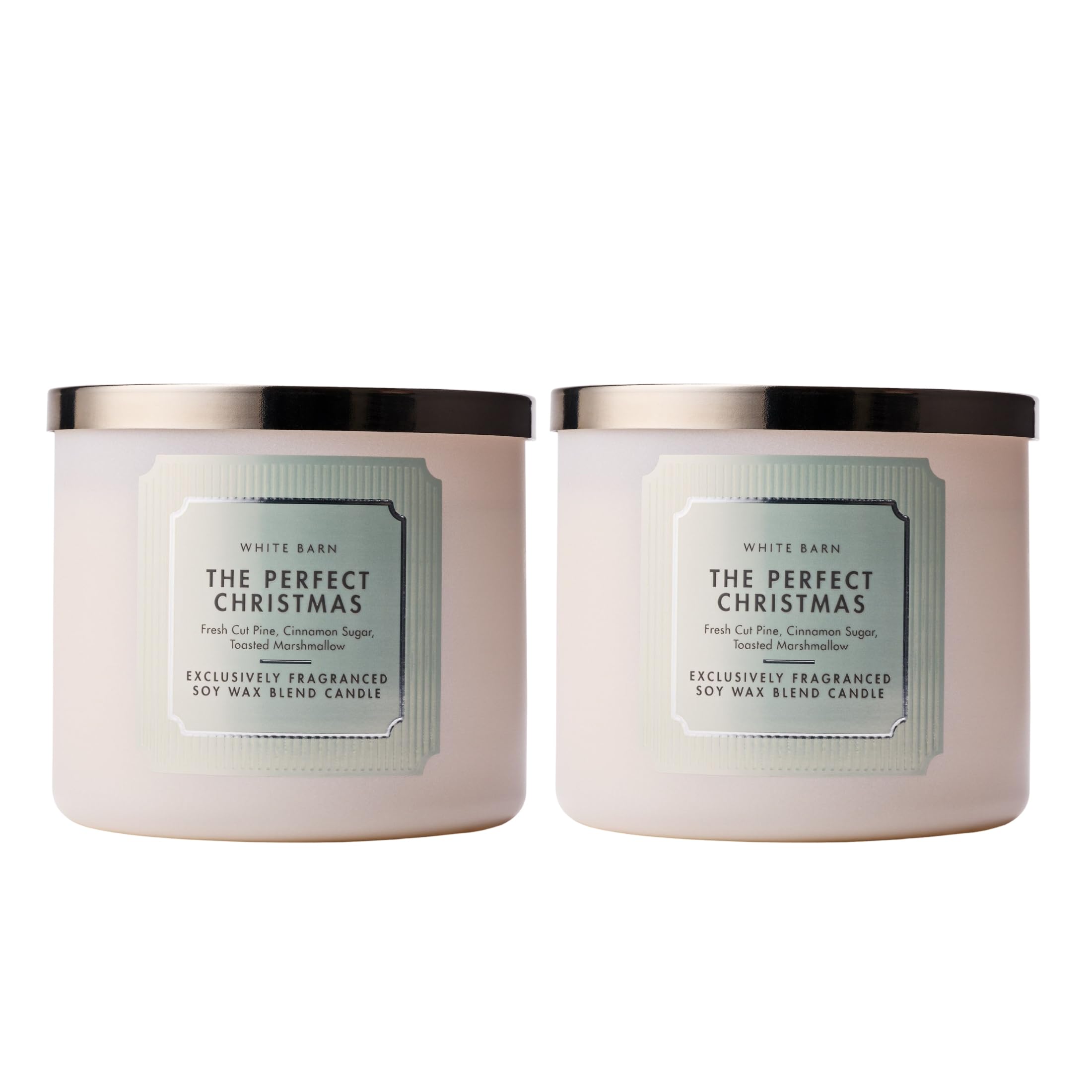Bath &amp; Body Works 3-Wick Candle, The Perfect Christmas Scent, 2 Pack