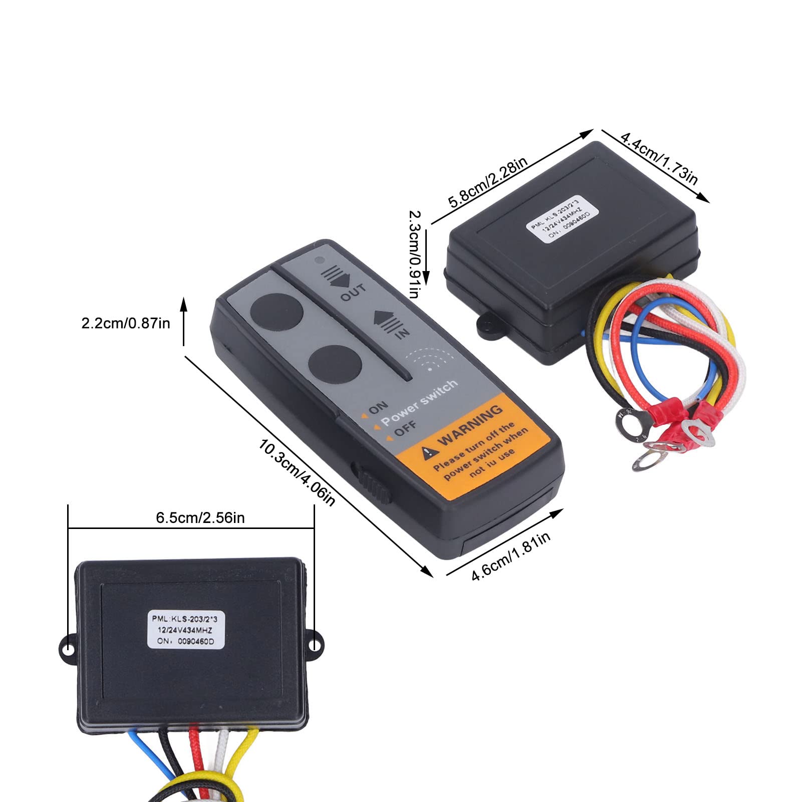 Kit de Control Remoto de Cabrestante Inalámbrico de Recuperación de 12V Y 24V para Camión, ATV, SUV, Controlador de Interruptor de Auricular, Conjunto de Interruptor de Control Remoto Inalámbrico de C
