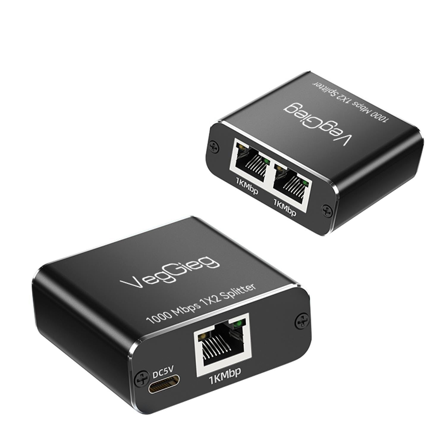 1 Giriş 2 Çıkış RJ45 Gigabit Ethernet Çoklayıcı Splitter Adaptör