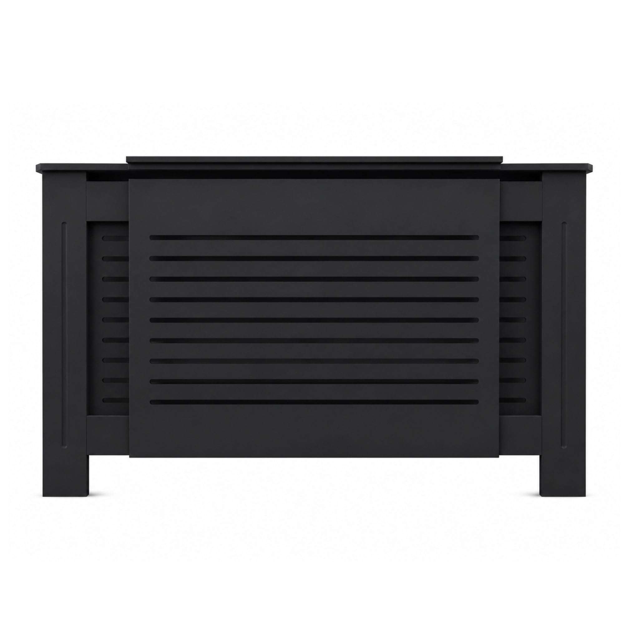 Caecus Radiator Cover Painted Black W1400~2030 xD190 xH815mm