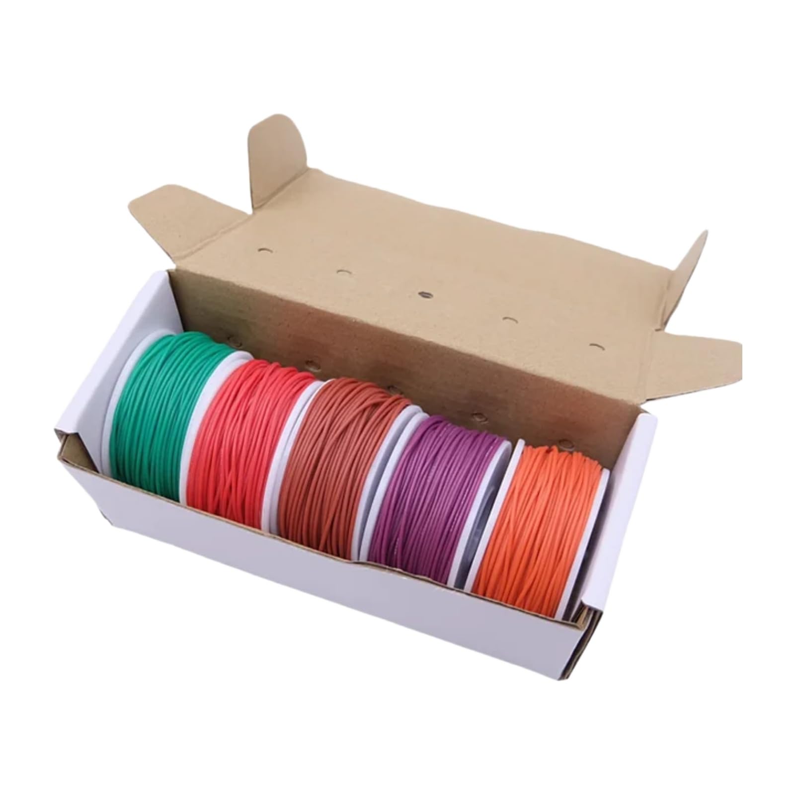 5-kolorowy kabel elektryczny 30/28/26/24/22/20AWG (Boxed 6; 20AWG (10 m x 5 roll))