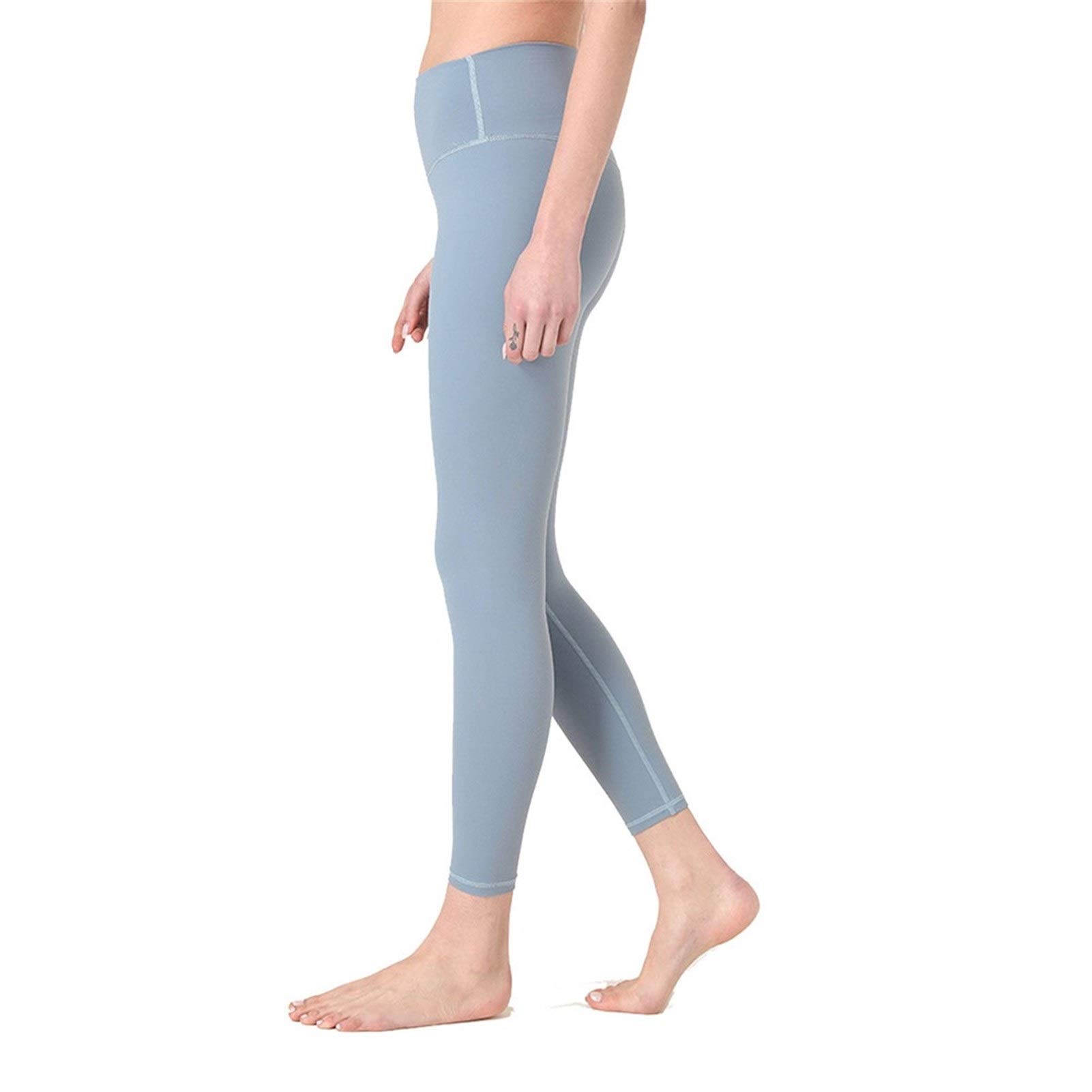 fitness legginsy damskie, Damskie Nagie uczucie Wysokiej talii Legginsy Legginsy Butt Lift Power Flex Slim Jogi Spodnie Aktywne Rajstopy Tummy Control Non See przez rozciągliwe sportowe legginsy do jo