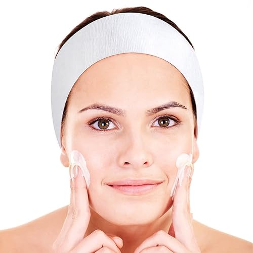 Miniatura 5 de Pimoys 60 diademas de spa para mujer, diademas desechables para el cuidado de la piel para tratamientos faciales, suministros esteticistas, diademas