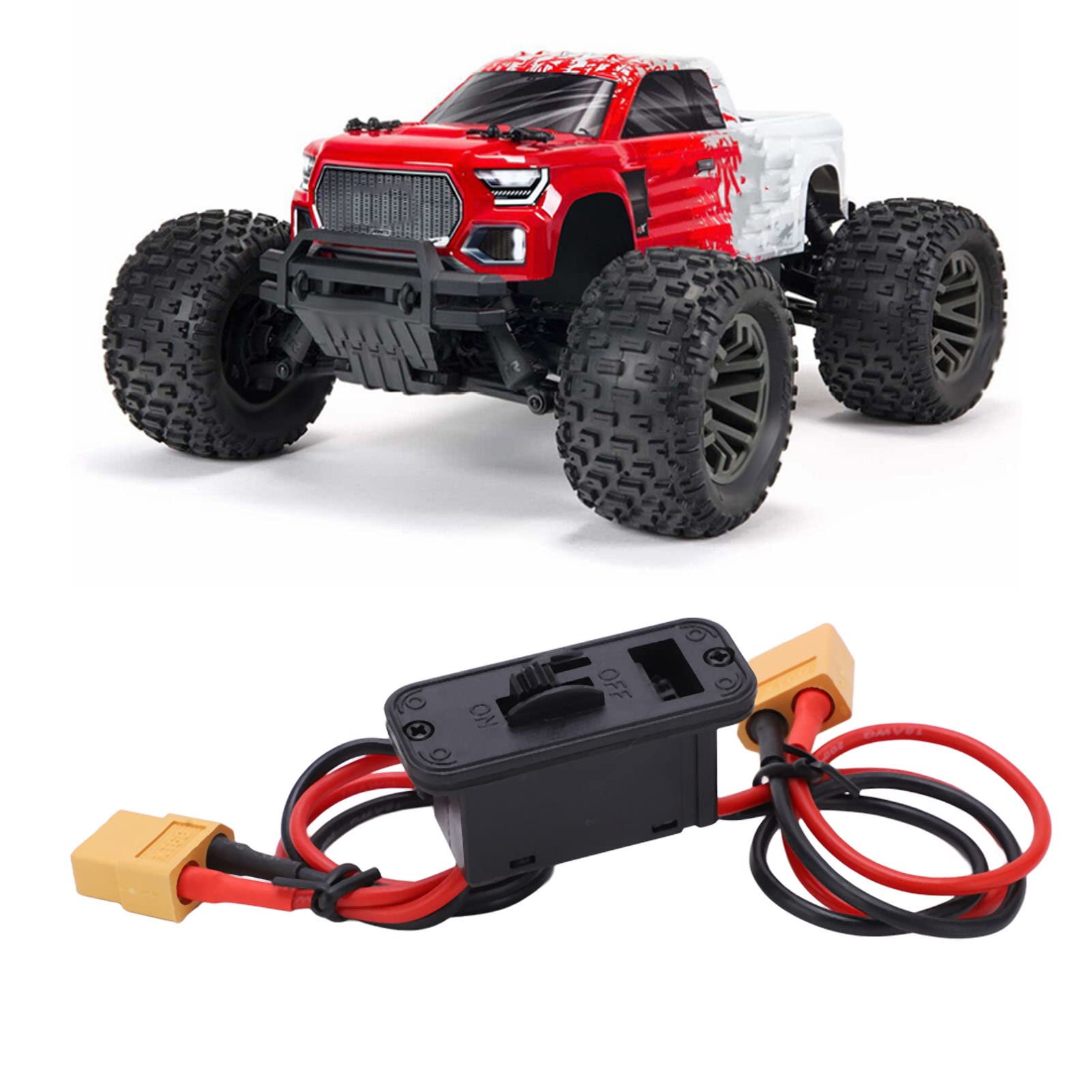 Przełącznik Xt60 RC On Off Przełącznik Plastikowy Silikonowy Miedź RC Przełącznik Samolotu Duży Prąd On Off Przełącznik z wtyczką Xt60 Do Modelu Samolotu RC