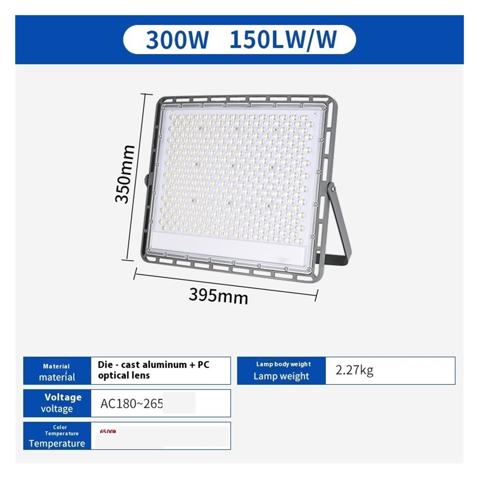 Foco LED para jardín, Foco LED de 50 W, 300 W, 200 W y 100 W for exteriores, IP65, resistente al agua, for jardín, iluminación de calles. patio, garaje y calle(300W)