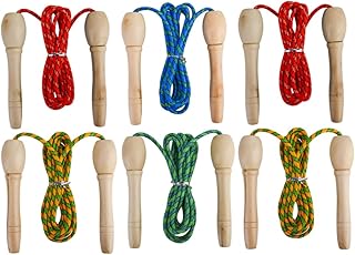 INOOMP 6pcs jump ropes for fitness skipping rope training rope wood jump jumpropes jump rope workout exercise jump ropes wood handle jump rope child exercise rope wooden handle Bamboo