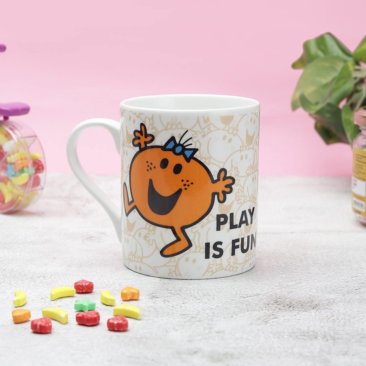 Clay Craft Mr. Men Little Miss Swing Coffee/Milk Mug, 350 ml - 1 Piece - Little Miss Fun, Multicolor, Medium
