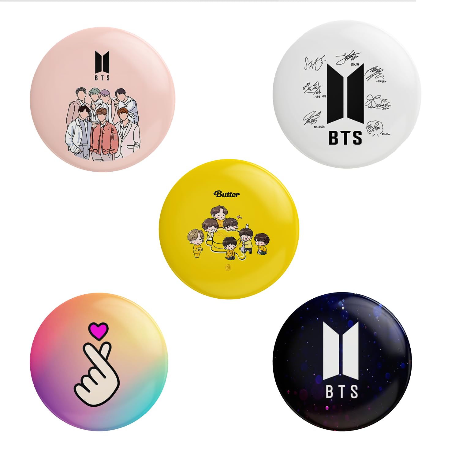 Designer Theme Printed Badges with Steel Pin | Multicolor Designer Combo for Bags, T-Shirts, and Hats | Perfect for Boys, Girls and Adults | Pin Batches & Pin Badge for Fans