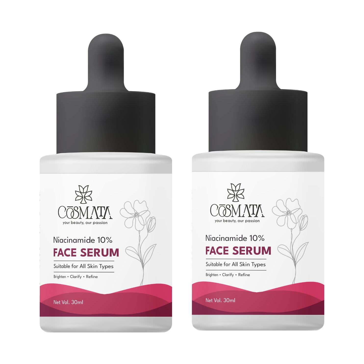 Face Serum, 60ml - Vitamin C, Kojic Acid 2%, Niacinamide 10% for Brightening, Dark Spots, Glowing Skin (60 Ml, NIACINAMIDE)