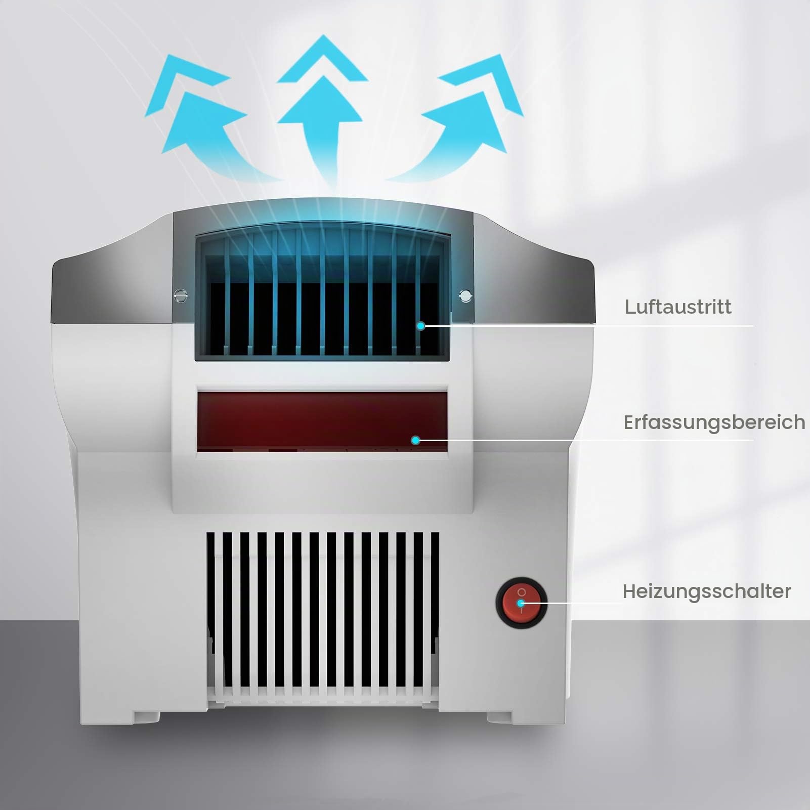 modunful Automatischer Handtrockner Elektrischer Wandmontage Infrarotsensor Händetrockner für Badezimmer Toiletten, 2000W Handtrockner Einstecken, Geräuscharm (40 db), Kompakte ABS-Abdeckung (Weiß)