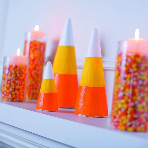 Miniatura 3 de Fun Express Conos grandes de espuma blanca de 12 pulgadas  Formas de espuma de poliestireno de alta calidad para árboles de Navidad, centros de mesa