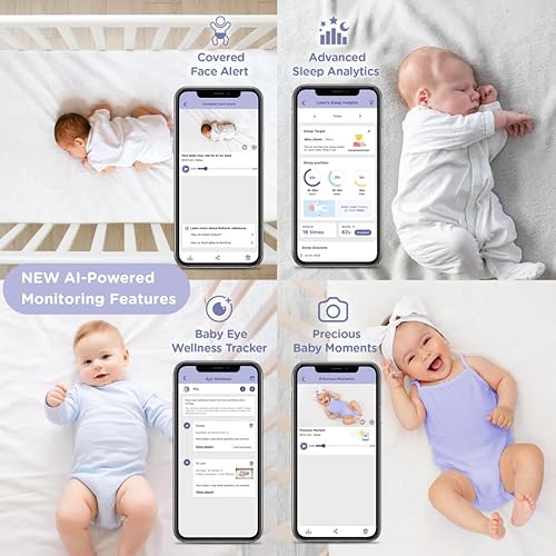 Miniatura 2 de HUBBLE CONNECTED SkyVision AI Pro Baby Monitor — Baby Camera Monitor w/Covered Face, Rollover & True Cry Detection, Sleep Trainer, Soother & More —