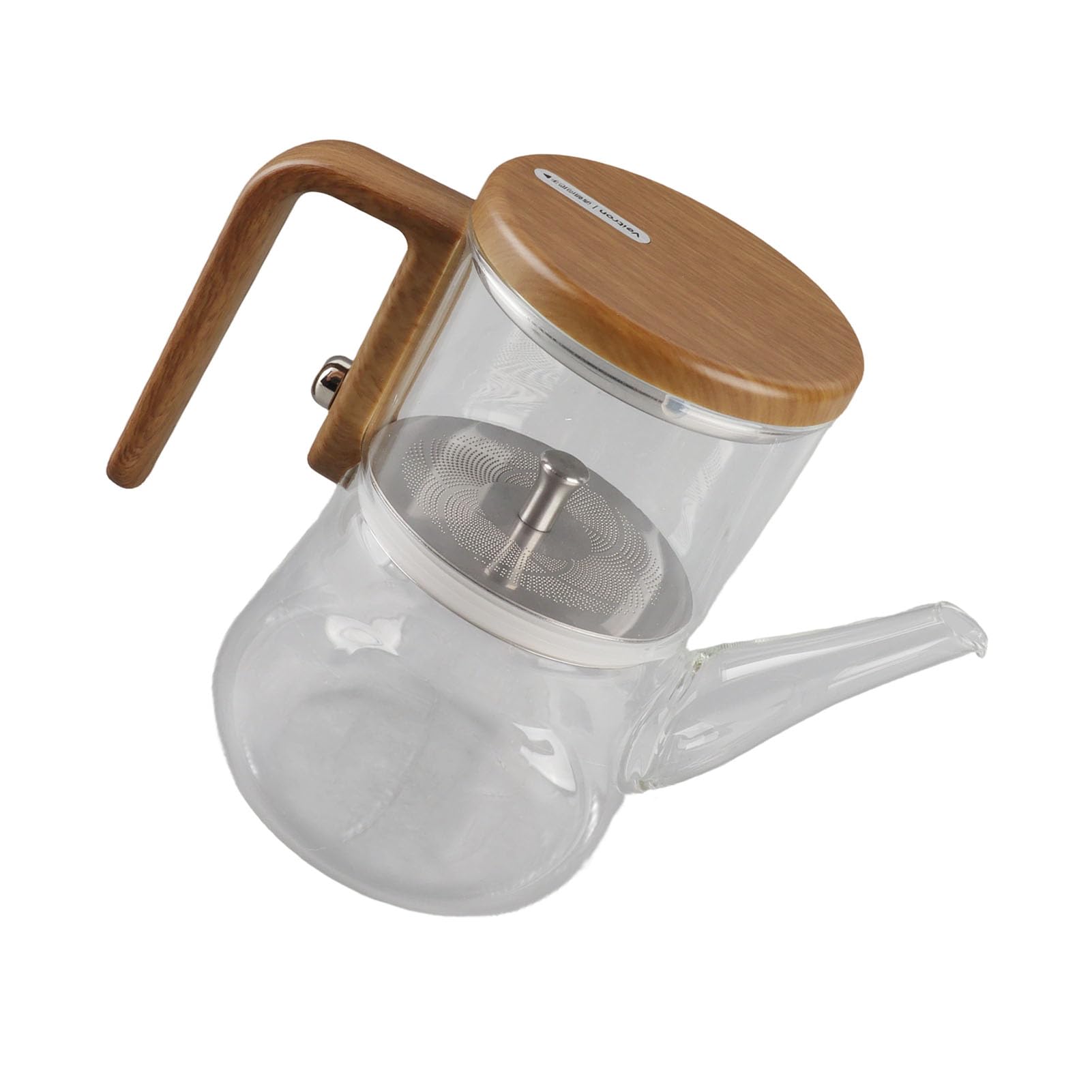 Eujgoov Czajniczek ze Szkła Magnetycznego o Pojemności 760 Ml, Szkło Borokrzemowe z Zaparzaczem, Krystalicznie Czysty do Herbaty Sypkiej, Idealny do Gorących i Zimnych Napojów