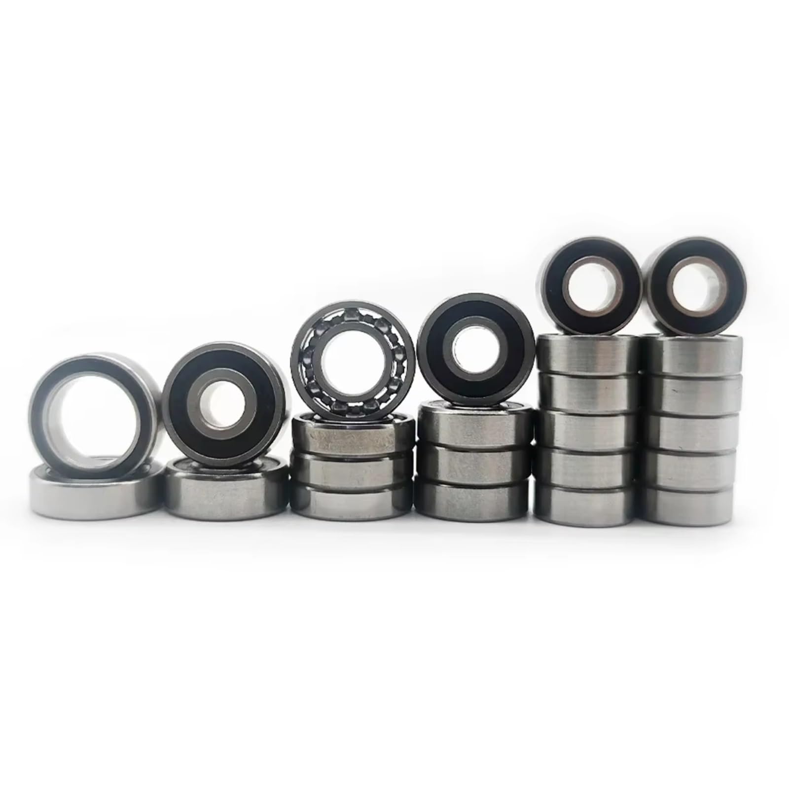 Für Axial Für SCX10 III 1/10 24 Teiliges Vorgefettetes Kugellager Set Vorder Hinterachse AR45 Portalachse Schwarz Gummigedichtet RC Car Teile RC Lagerteile