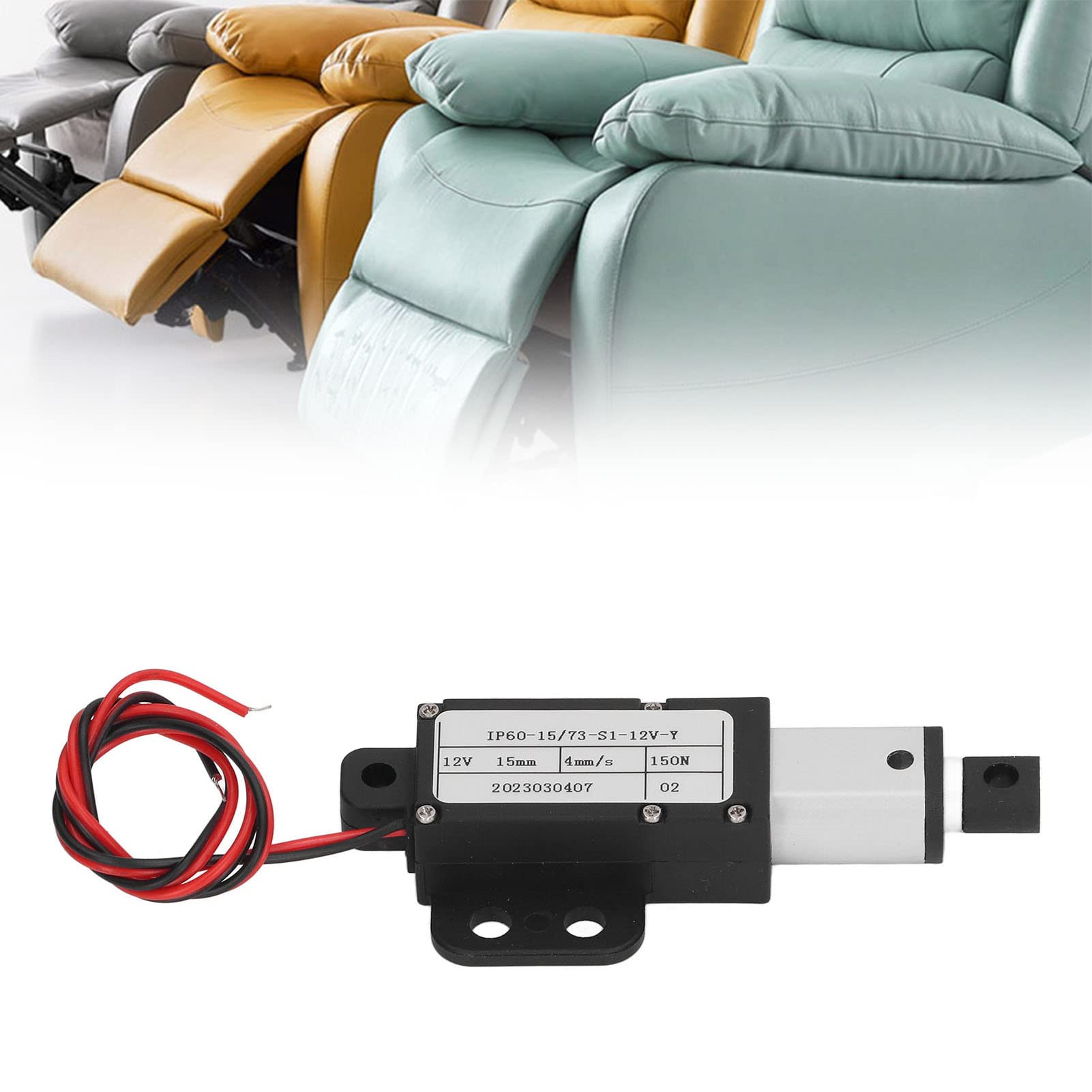 Attuatore Lineare, 12V 15mm Corsa Mini Motore Attuatore Lineare Elettrico, 150N 4mm/s Attuatore Lineare Elettrico Impermeabile per L'industria Domestica (Con Staffa)