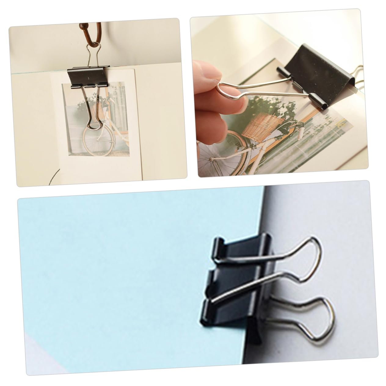 60pezzi Binder Clips Neri Resistente Per Documenti Fermacarte e Sigilli Snack Clip Per Ufficio e Casa Per Gestire Documenti e Conservare Alimenti Freschi