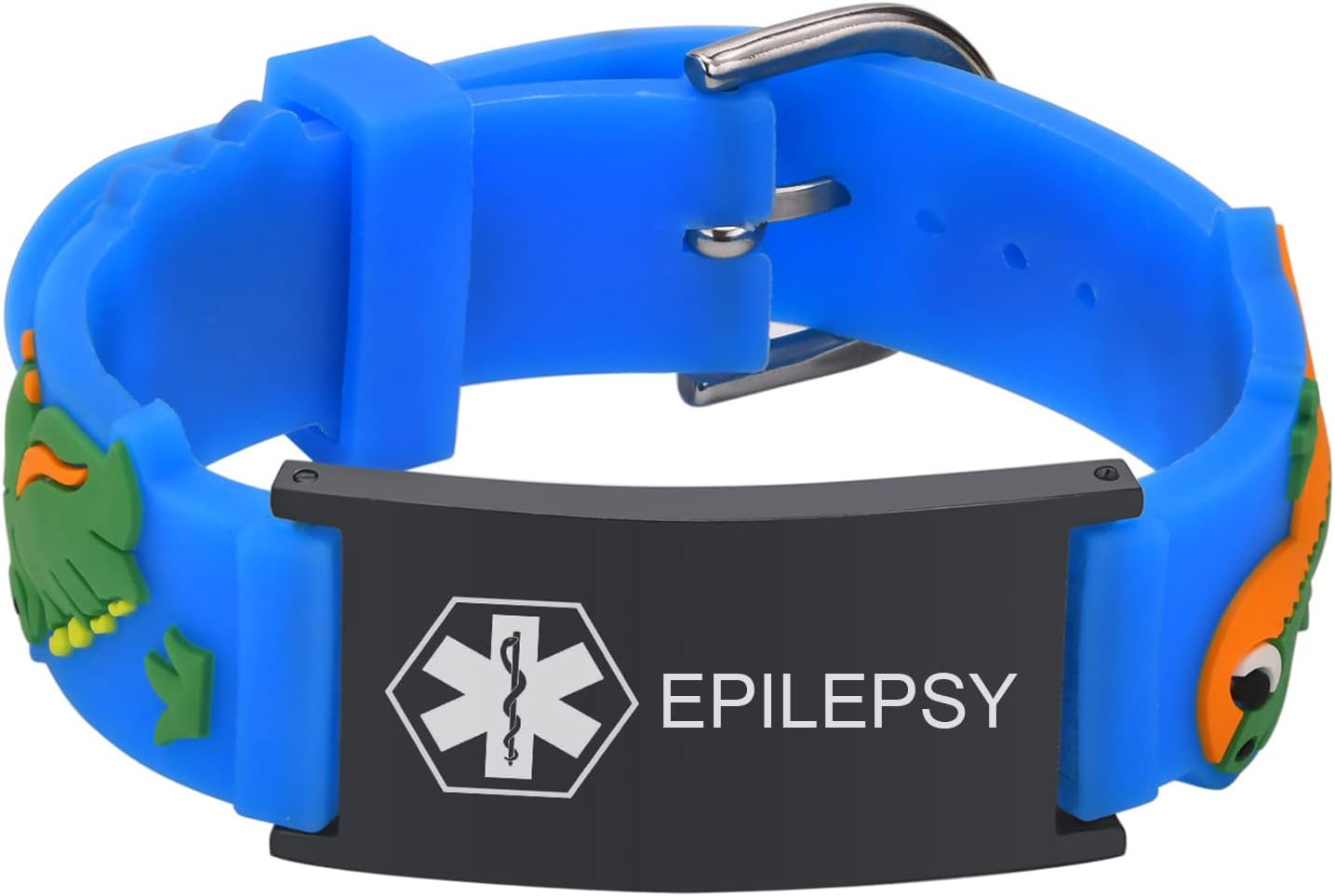 Kids Personalized Medical ID Bracelet-Silicone Autism Allergy Seizure Cute ID Wristband with Medical Alert Badge for Kids Toddler Children in Case of Emergency Bracelets if Lost (5.1''-6.5'')