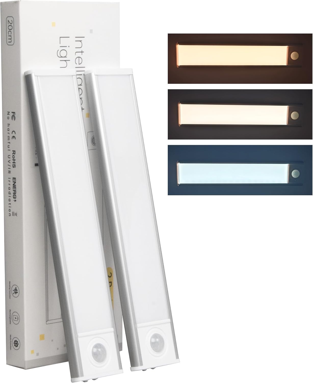 Motion Activated Under Cabinet Light, Cabinet Lighting, Motion Sensor Light Indoor, Easy to Install, Magnetic led Lights with 1500mah Battery for Kitchen, Closet, Room, Pantry and More