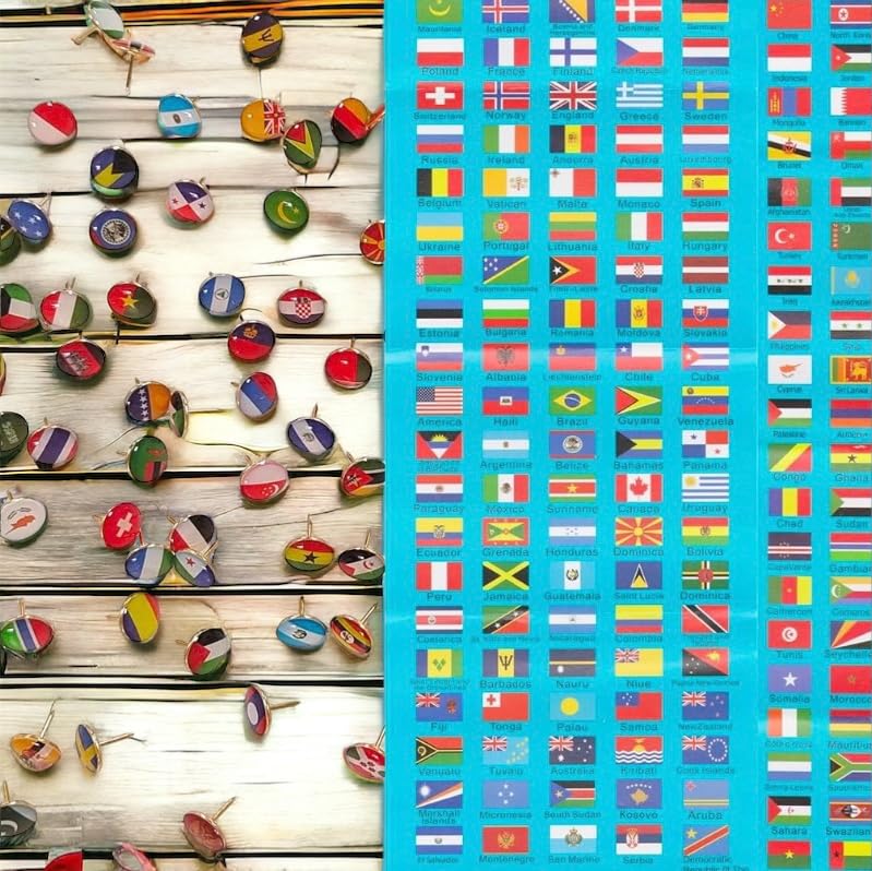 100 Bandierine Puntine Da Bacheca Colorate - Con Scatola, Per Sughero E Lavagne - Foto 3