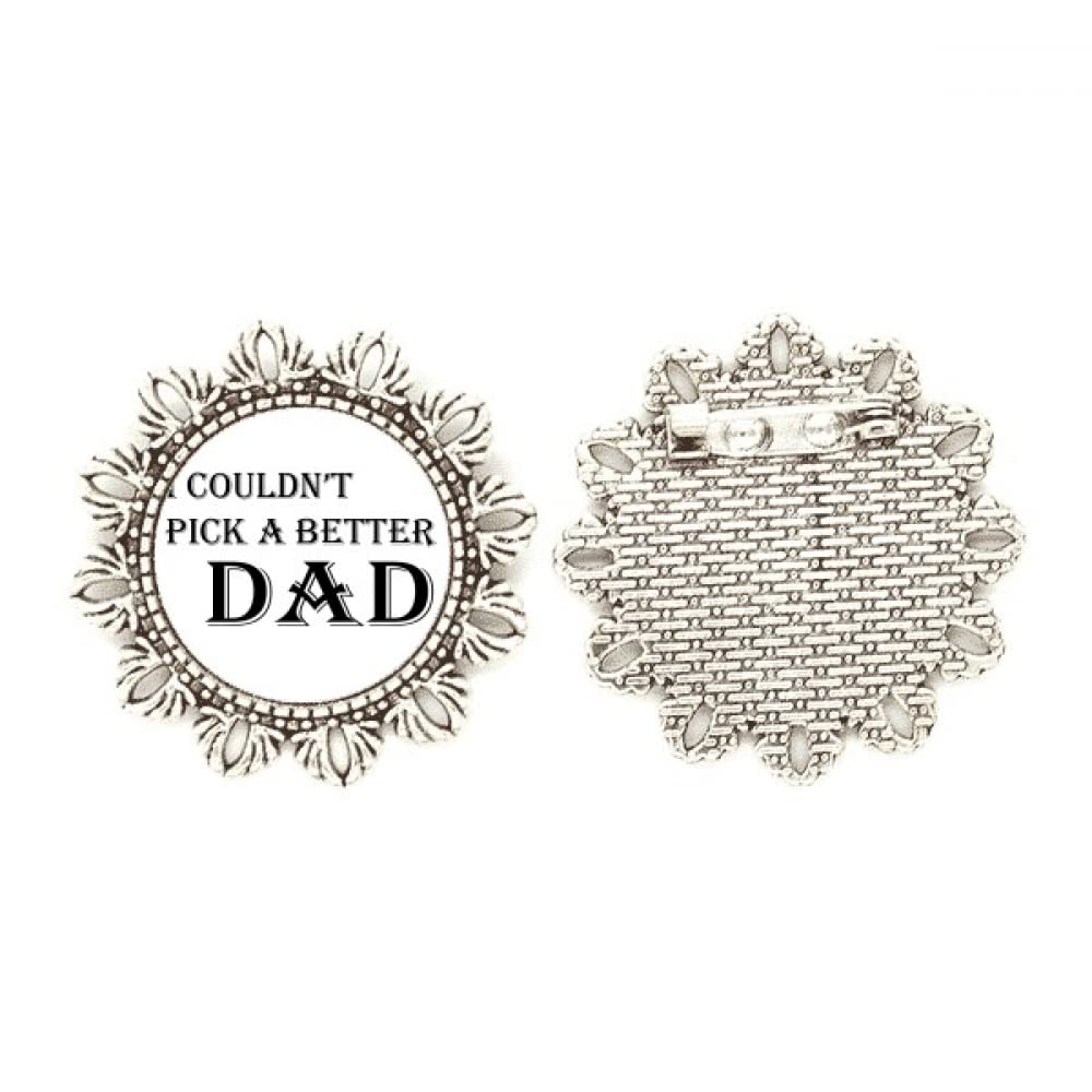 Broche de plata flor Pick A Better Dad para personalizar ropa sosa 4