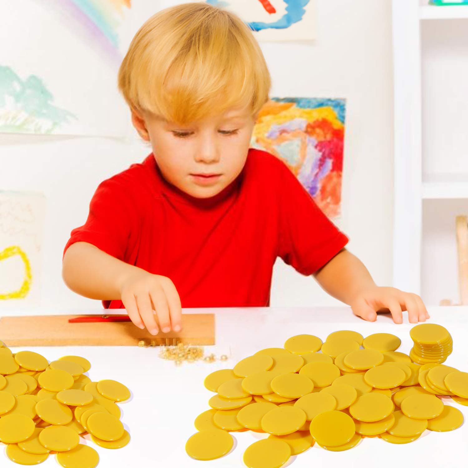 100 Jetons De Casino En PP – Valeurs Variées, Boîte Acrylique – Bingo, Roulette, Apprentissage Des Maths