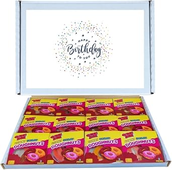 Birthday Celebration Sweet Box | Gummi Zone Yummy Gummy Doughnuts| Fun & Delicious Gummy Treats Pack of 12 Boxes