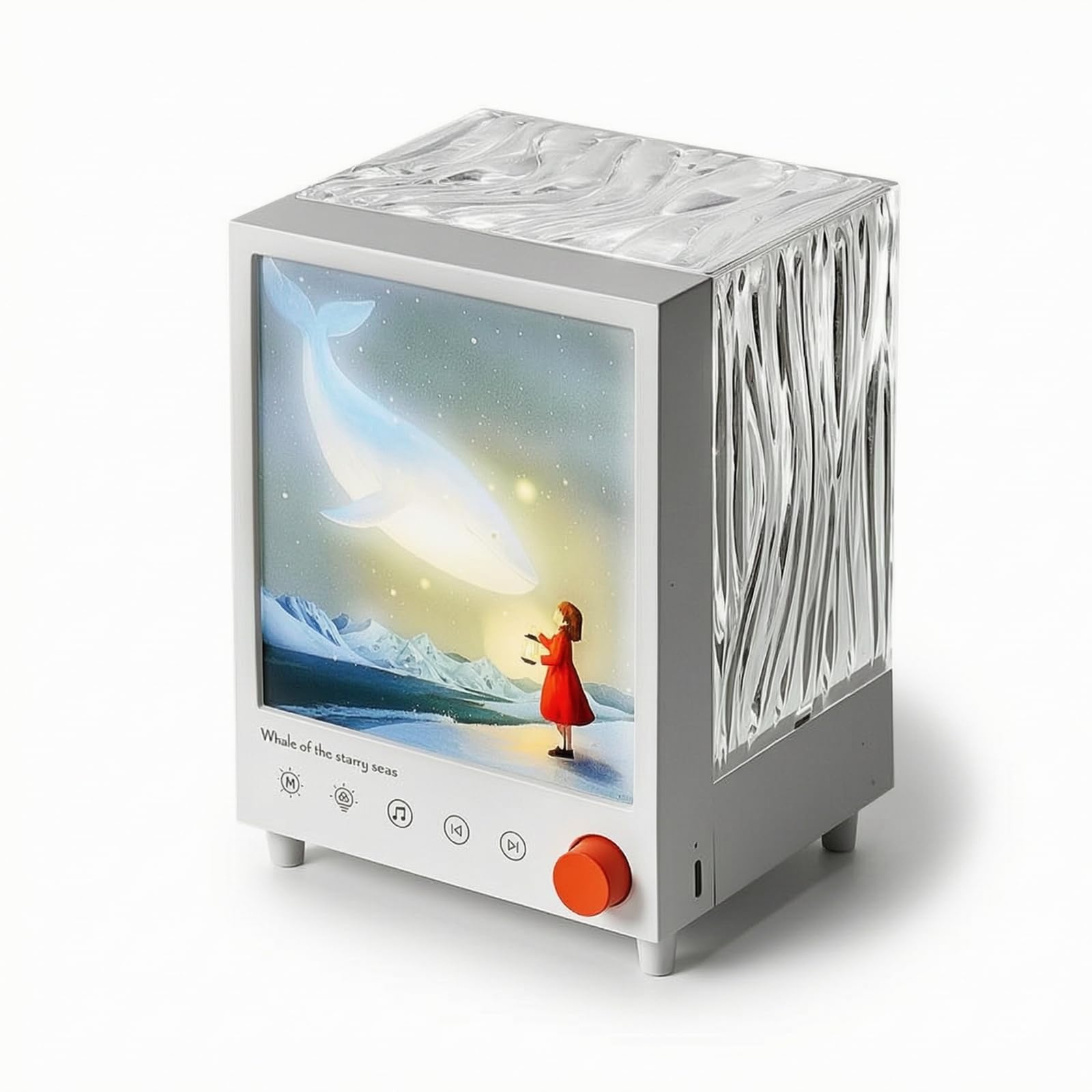 Projecteur avec Haut-Parleur Bluetooth Bruit Apaisant Projecteur D'ambiance Apaisant Lampe Chevet pour Enfants, Chambre à Coucher, Relaxation, Bureau