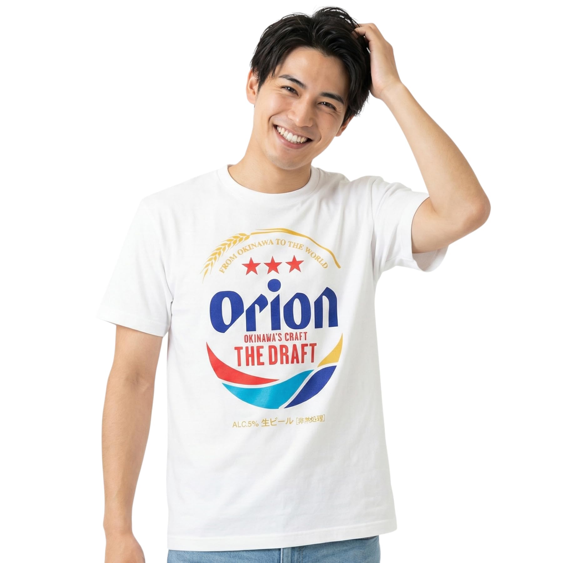 正規品 オリオンビール Tシャツ オリジナルステッカー付き クルーネック 沖縄…