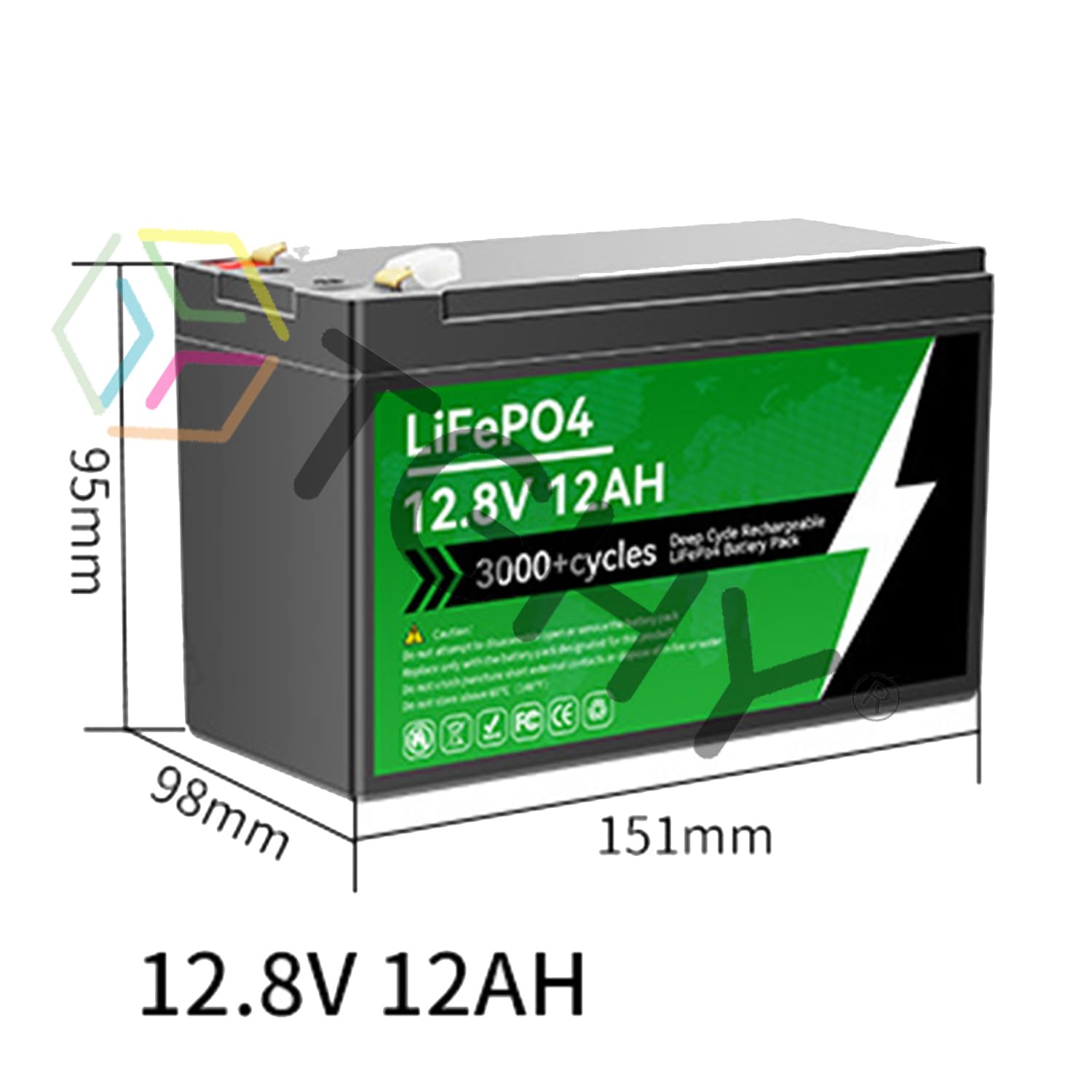TGHY Akumulator LiFePO4 12 V 6AH-30AH Akumulator litowo-jonowy zapasowy 12 V Akumulator zamienny do awaryjnego przechowywania energii/akumulator zapasowy do kampera/przyczepy