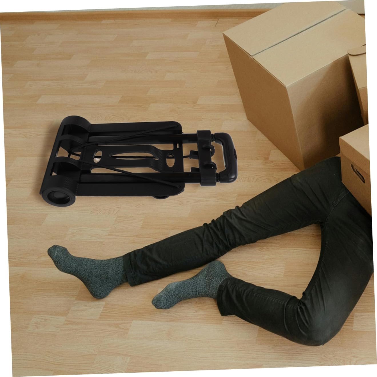 Carrito Plegable para Equipaje Portátil Ruedas, Resistente y Liviano de Hierro y Abs, Adecuado para Viajes y Uso Diario