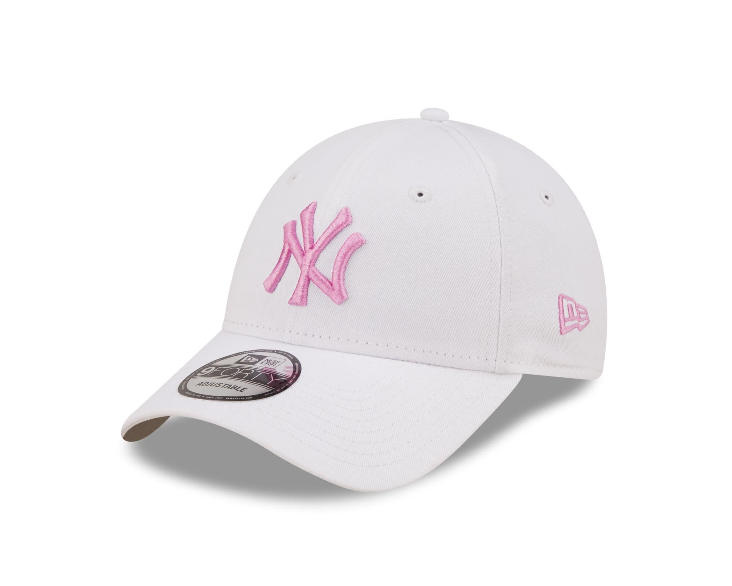New Era NY Cappellino da Baseball Major League Baseball Berretto Bianco Visiera Curva Yankees Cappello