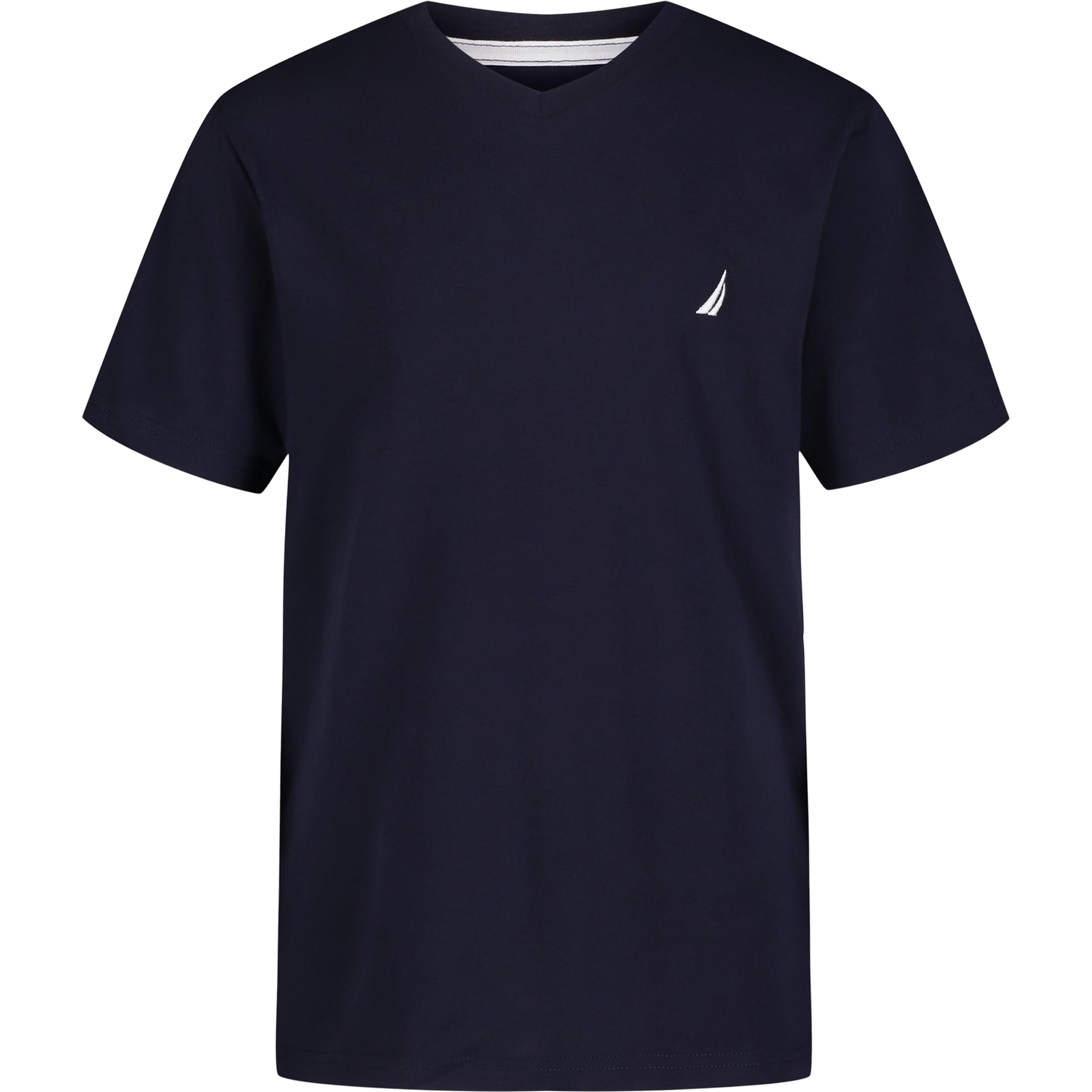 Nautica Boys' Short Sleeve Solid V-Neck T-Shirt, Soft, Comfortable, Relaxed Fit