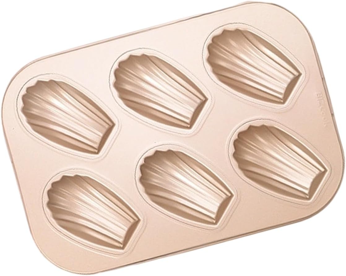 6/12 Cavity Shell Shape Madeleine Cake Pan Dessert Mold For Quick Baking Carbon Steel Nonstick Easy Design Carbon Steel Baking Mold