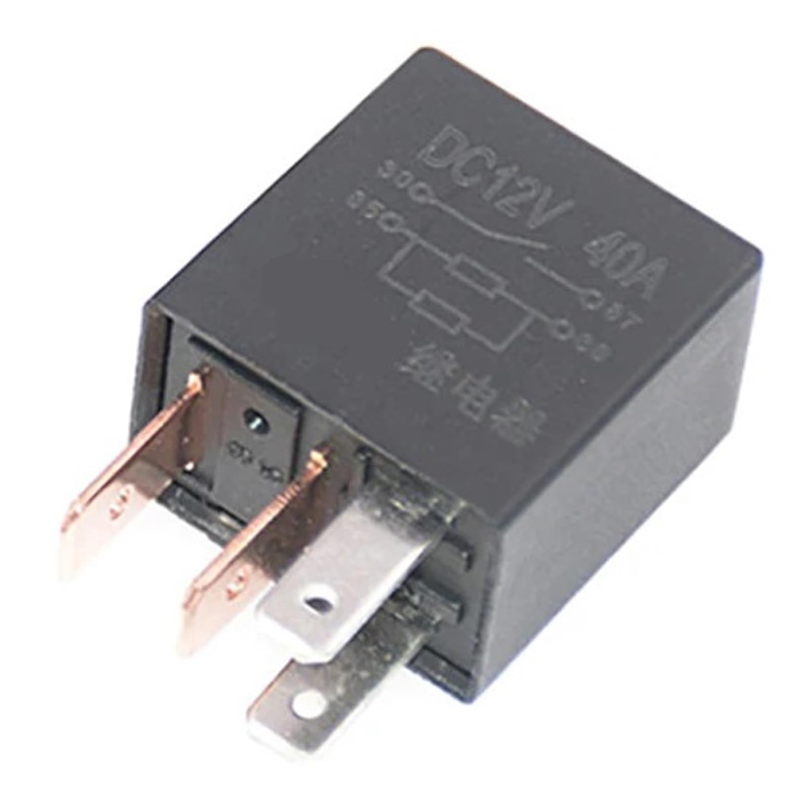 Relais alarme 12V 40A SPDT noir pour voiture à 4 broches