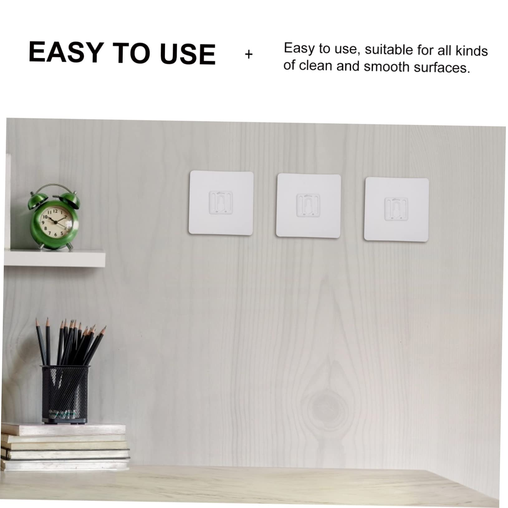 VASDEV 30 piezas de pegatinas sin rastro, ganchos para toallas, ganchos para percheros, pegatinas de metal, tornillos transparentes, clavos de pared, ganchos para toallas de pared, clavos