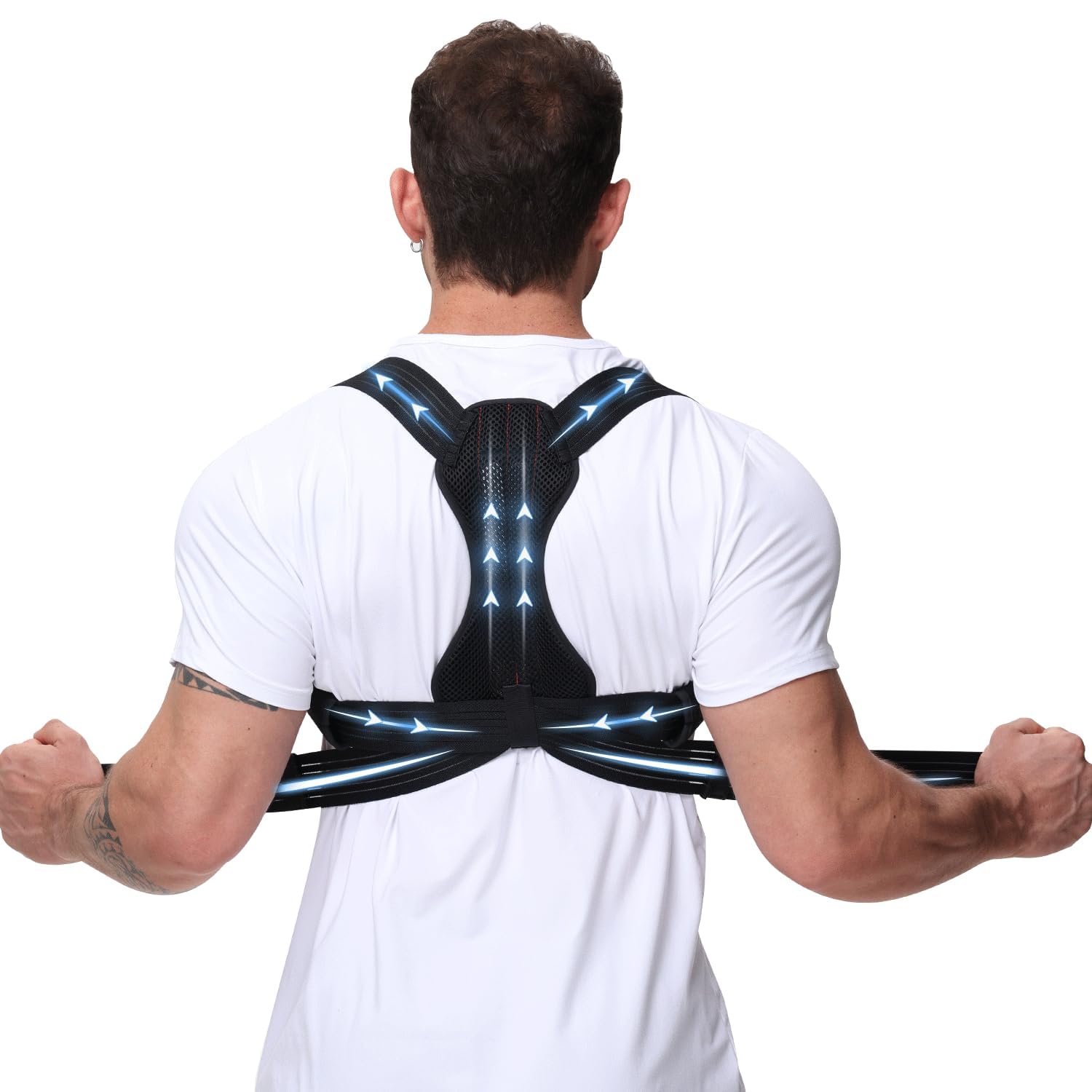 NovoBrace Rücken Geradehalter Haltungskorrektur Herren,Gerader Rücken Geradehalter,Haltungskorrektur Damen，RückenstüTze - RüCkenstabilisator,Posture Corrector Men，Eisenhaltig