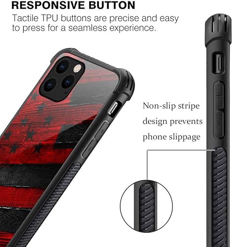 Miniatura 3 de DJSOK Funda compatible con iPhone 12 Pro Max, diseño con patrón de parachoques trasero, esquinas reforzadas antiarañazos, caver de TPU suave, fundas