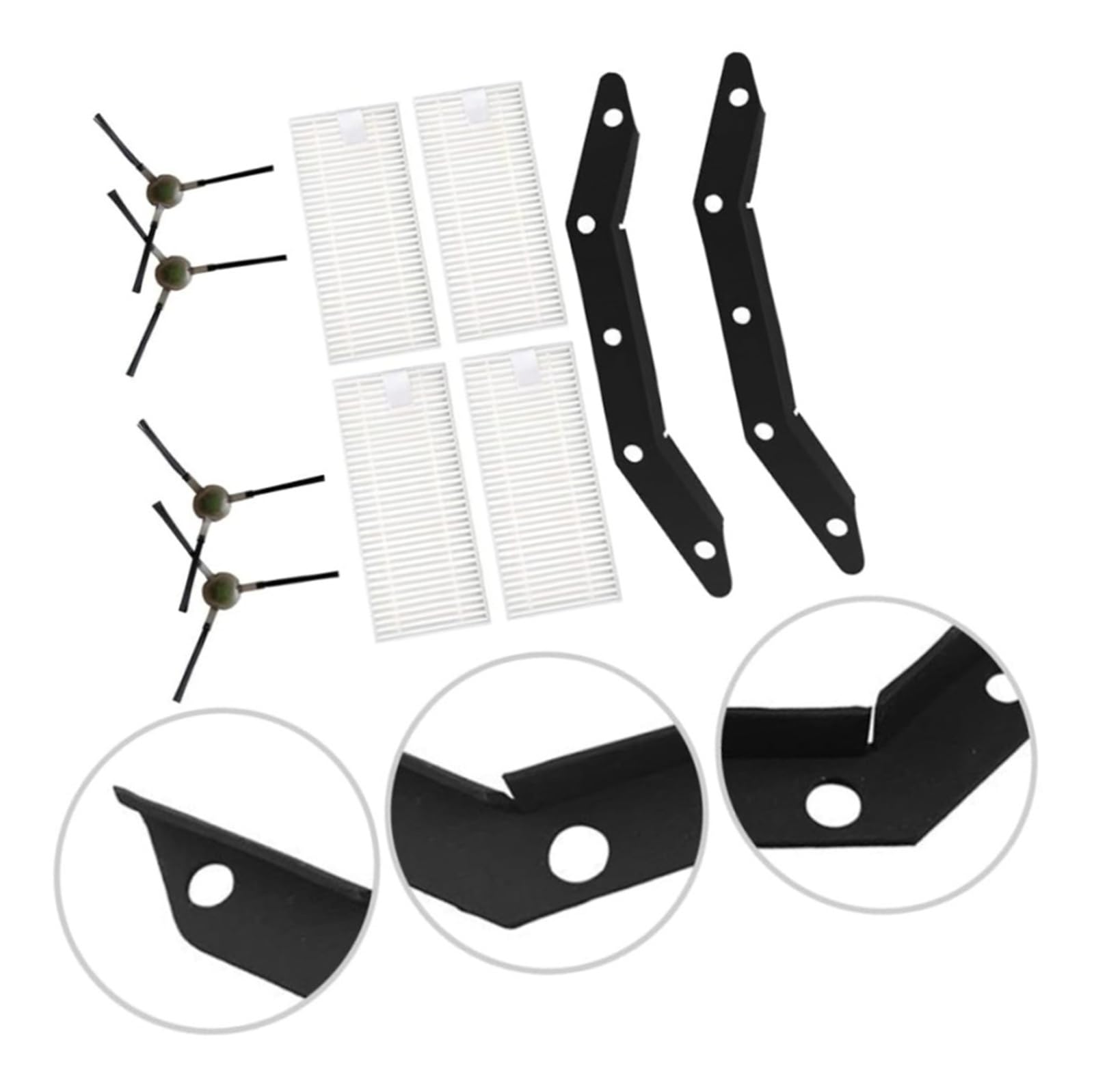 For Lefant M210 M210S M210B M213 N1 M2 F1 Kit di parti di ricambio for aspirapolvere robot 4 spazzole laterali, 4 filtri HEPA, 2 raschietti di aspirazione