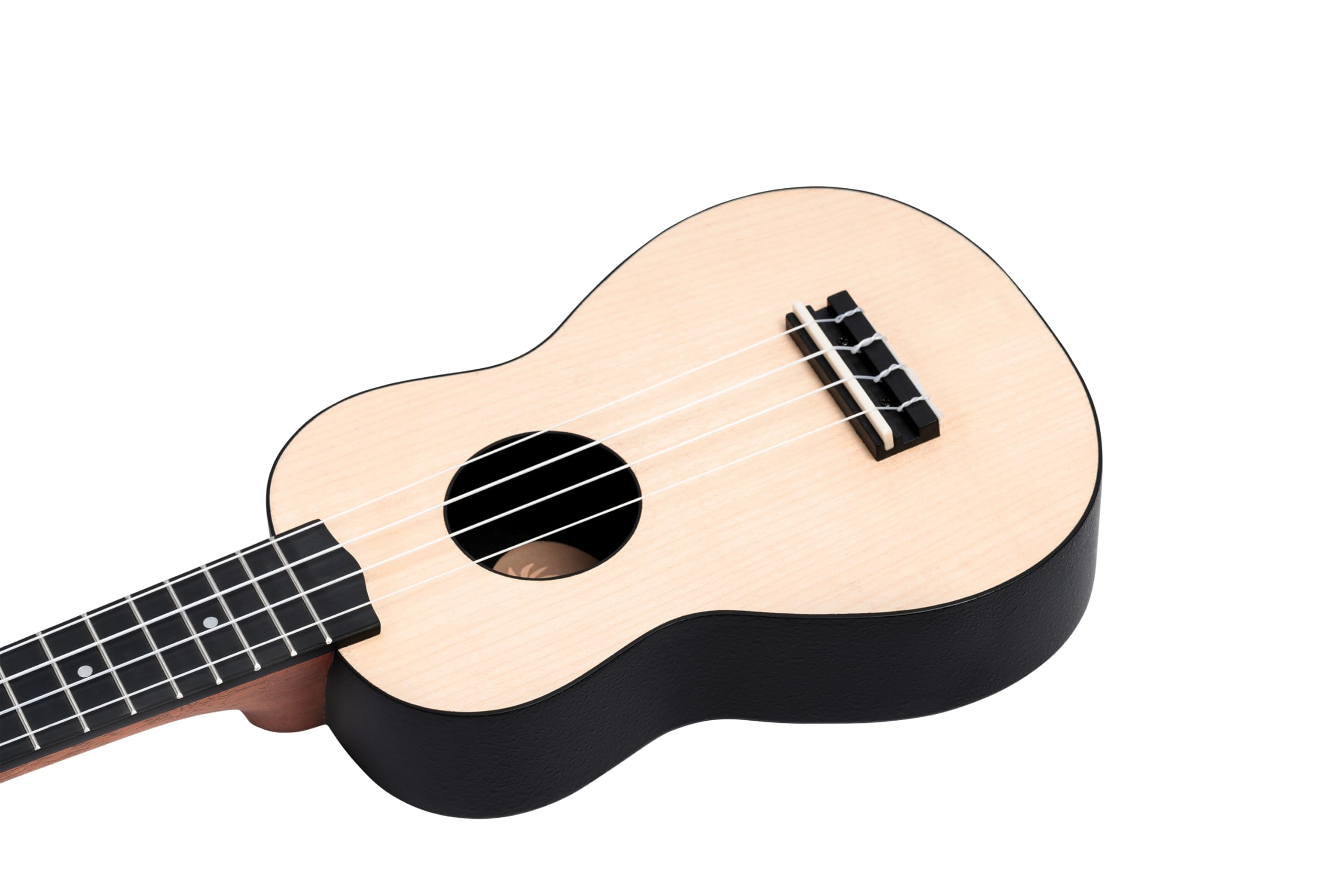 Ortega Guitars Ukulele Soprano Mancino – Acustico – Keiki K2 Series – Accessori Inclusi – Acero / ABS, Natural (K2-MAP-L)