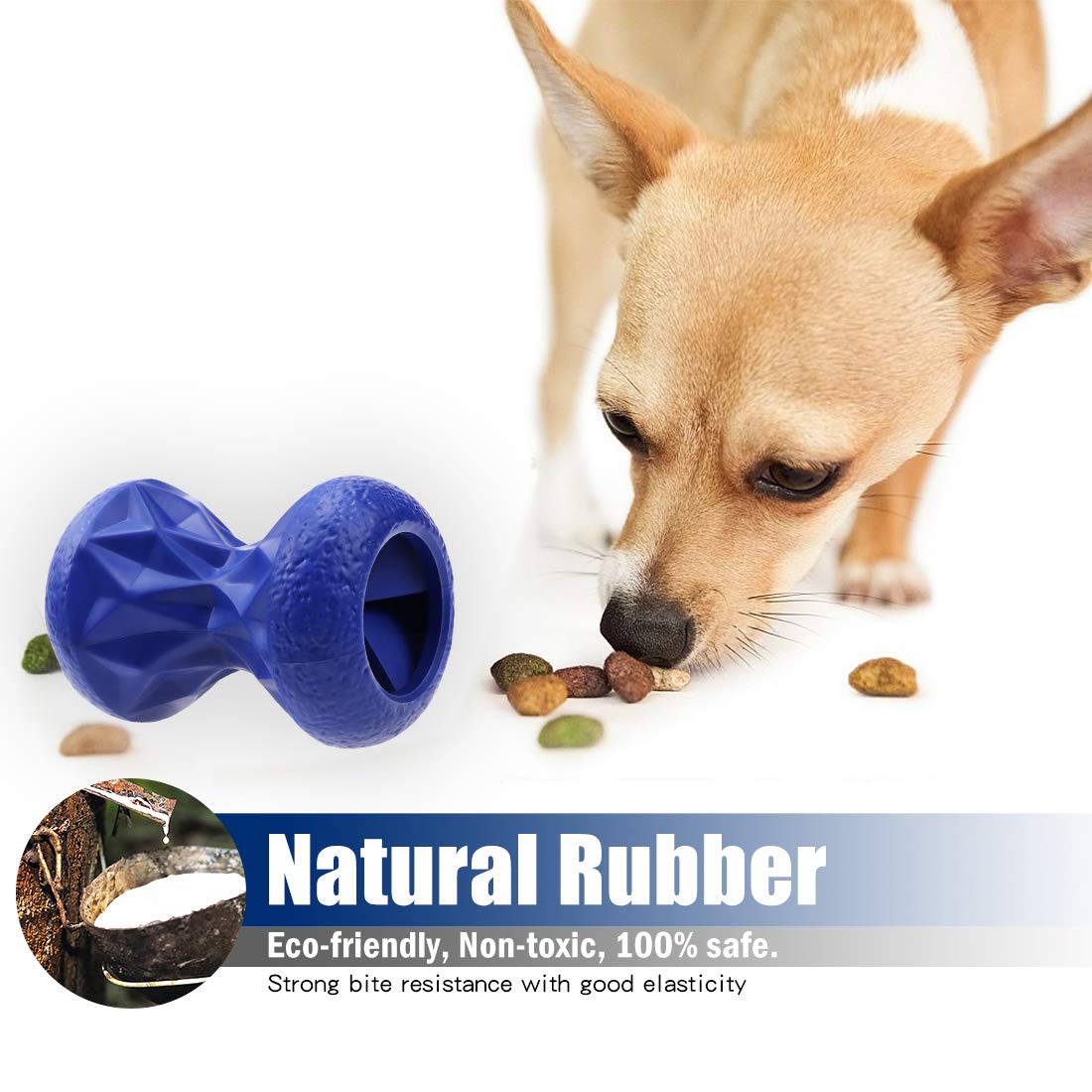 Cane Ossa Aggressive Chewers Super Dog Toys Hard Chew per Cani Giocattolo Osso, Gomma Naturale Trapelato Manubri