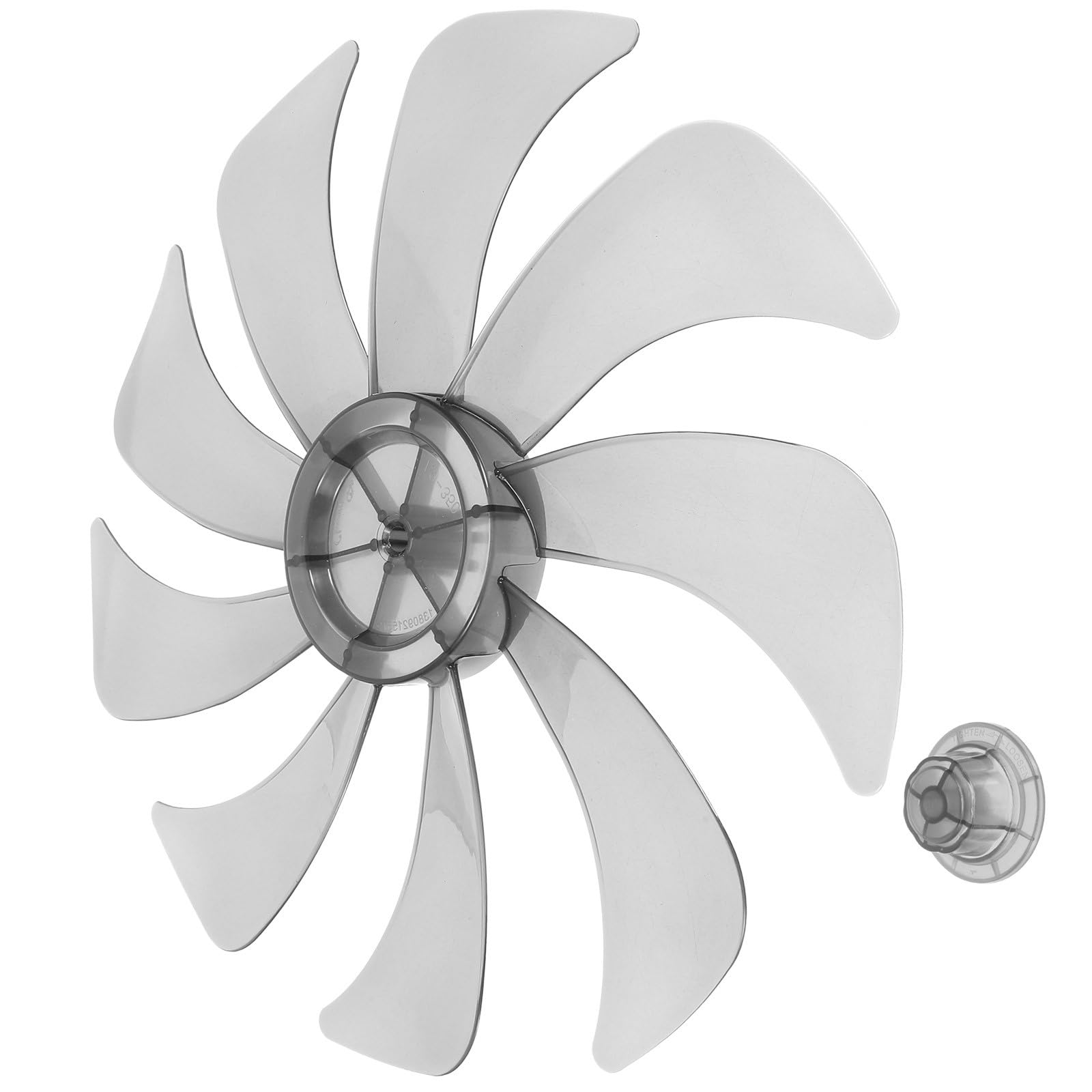 Aspas para Ventilador de Mesa de 14 Pulgadas (9 Hojas) Transparentes Negras, Accesorio de Repuesto de PP Resistente para Ventilador de Pie, Piezas de Reparación y Repuesto