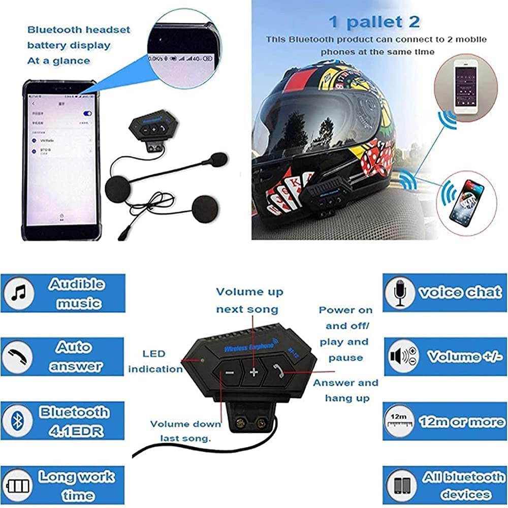 Otwarty kask motocyklowy z półmęską i damską twarzą, kask 3/4, kask Jet w stylu retro, z Bluetooth i spersonalizowanym wizjerem, dopuszczony do użytku przez DOT/ECE, do skuterów motocyklowych