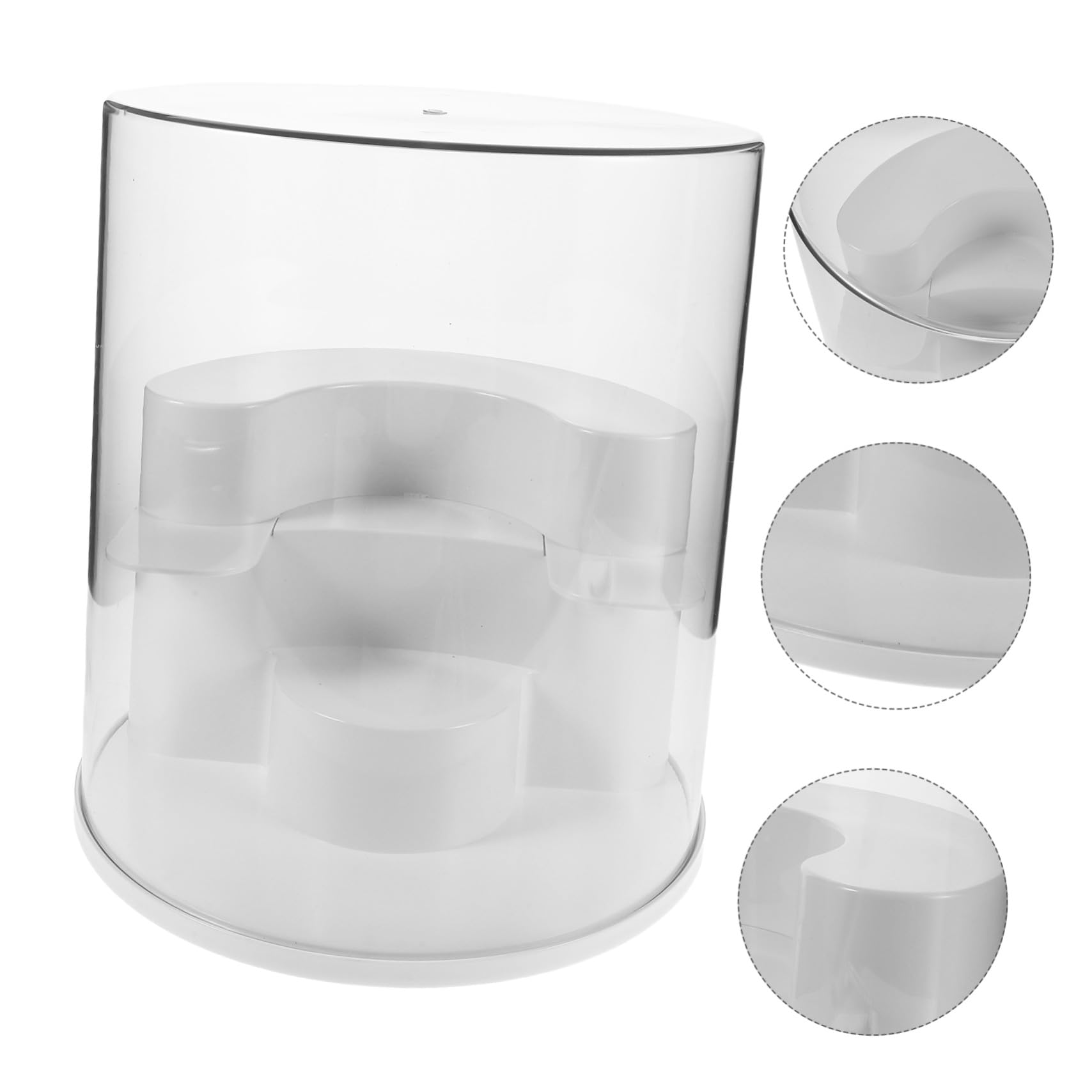 GLEAVI Transparente Vitrine für Sammlerfiguren aus Kratzfestem Kunststoff Aufbewahrungsbox mit Robustem Staubdichtem Design Stabile Ausstellung Modelle und Spielzeuge Weiß