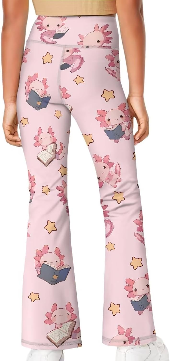 Girls Flare Leggings Cute Bell Bottoms for Teen Girls Wide Leg Sweatpants for 5-14 T