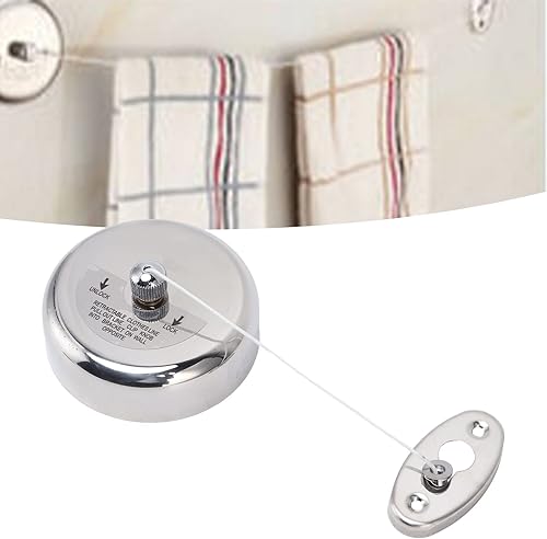 Miniatura 6 de Clothesline, 304 Stainless Steel Clothesline, Heavy Duty Retractable Nylon Rope for Indoor and Outdoor Drying for Bedroom, Bathroom or Hotel,