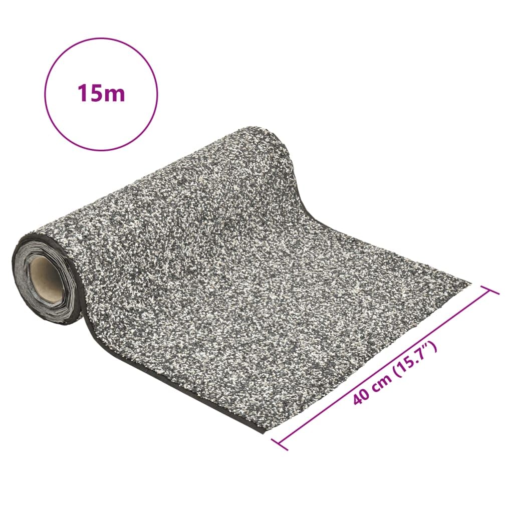 Pellicola di pietra grigia in tessuto non tessuto PP 1500 x 40 cm, resistente pellicola per laghetti e bordi del laghetto, design naturale per giardino, terrazza, balcone, decorazione e