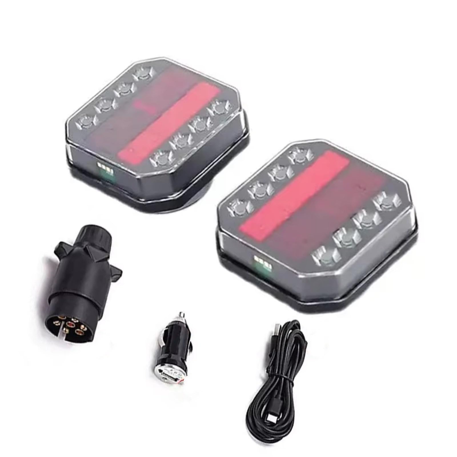 Genérico Montaje Luces Traseras 1 Juego Magnético Inalámbrico 12V Y 24V