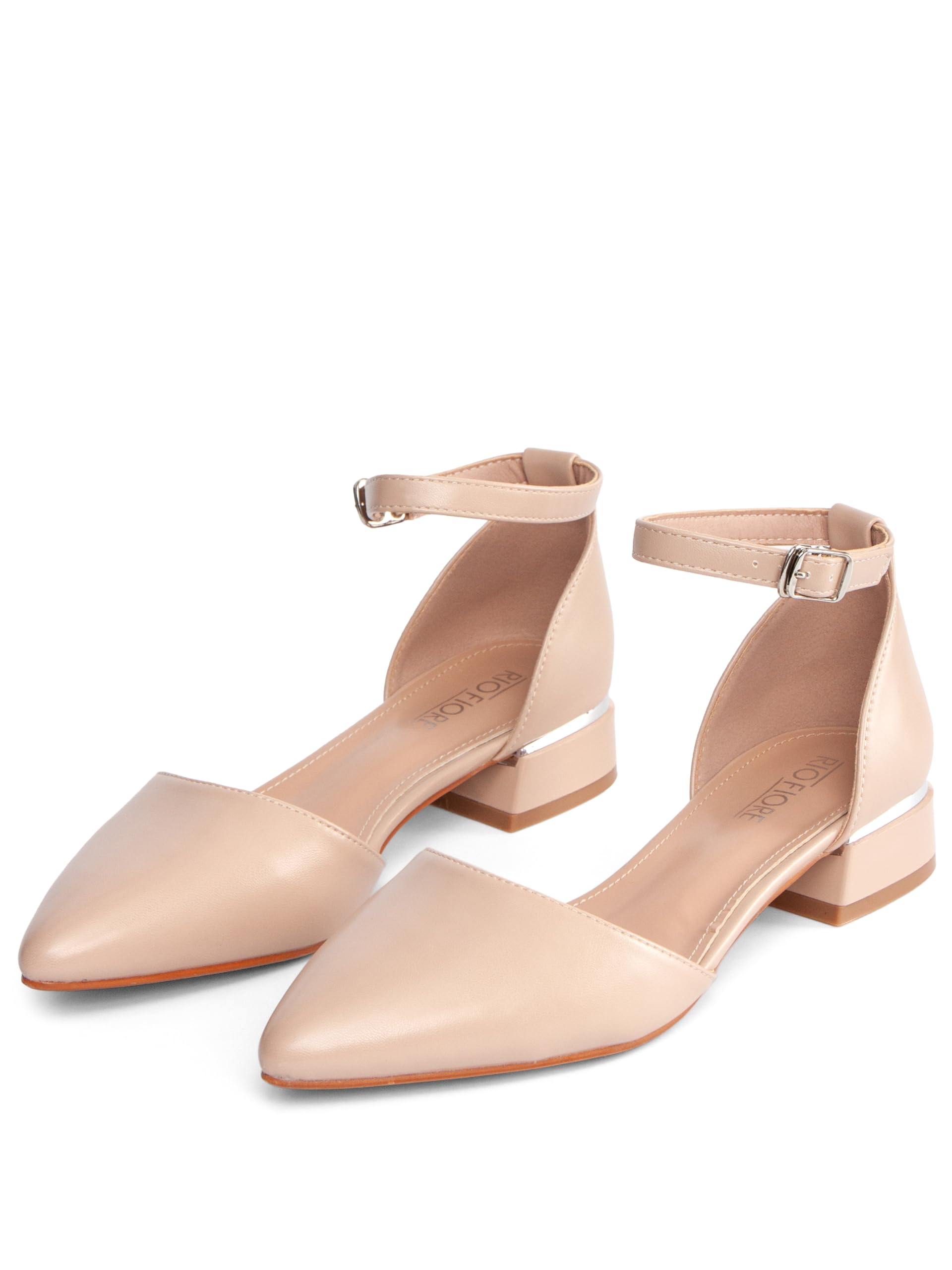 Pumps, Damen Riemchenpumps, 4cm Blockabsatz, Schwarz/Weiß/Beige, weiches Wildlederimitat/Kunstleder, Bequeme Schuhe mit niedrigem Absatz, R22